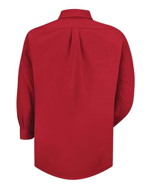 Red Kap SP90 Men's Poplin Dress Shirt - Red - Sleeve 36/37 - back