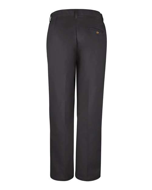 Red Kap PC45 Women's Plain Front Cotton Pants - Black - Unhemmed - back