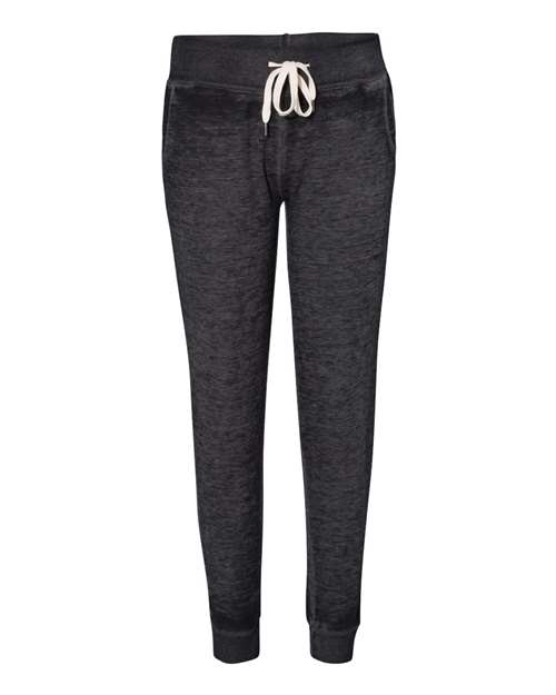 J. America 8944 Women’s Vintage Zen Fleece Joggers - Twisted Black - front