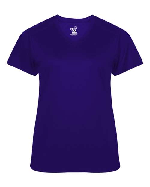 Badger 4062 Women's Ultimate SoftLock™ V-Neck T-Shirt - Purple - front