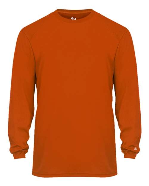 Badger 2104 Youth B-Core Long Sleeve T-Shirt - Burnt Orange - front