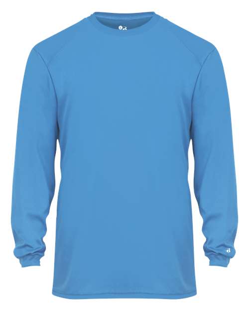 Badger 2104 Youth B-Core Long Sleeve T-Shirt - Columbia Blue - front