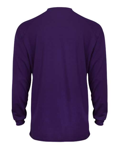 Badger 2104 Youth B-Core Long Sleeve T-Shirt - Purple - back