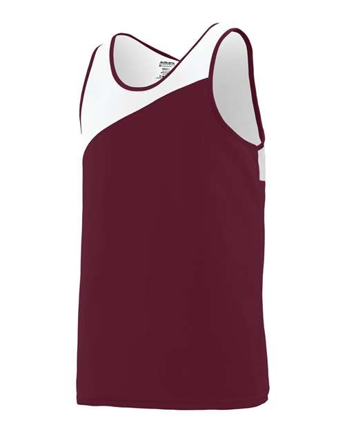 Augusta Sportswear 352 Men's Accelerate Jersey - Maroon/ White - side