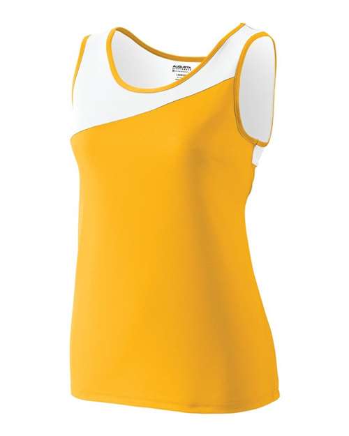 Augusta Sportswear 354 Women's Accelerate Jersey - Gold/ White - side