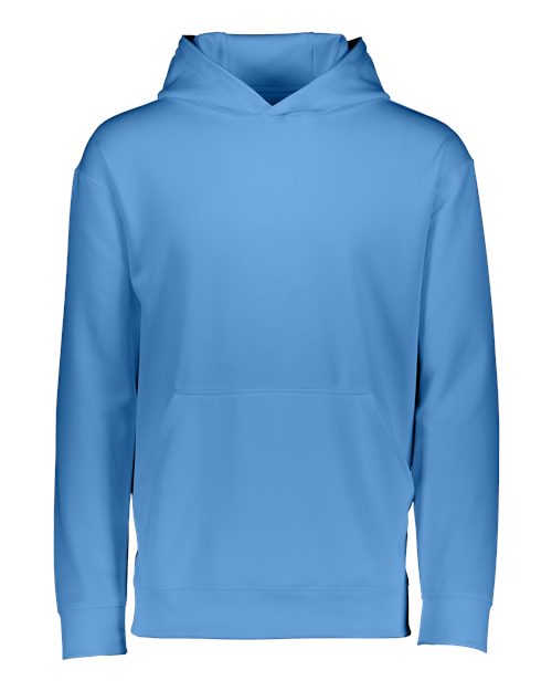 Augusta Sportswear 5506 Youth Wicking Fleece Hooded Sweatshirt - Columbia Blue - front