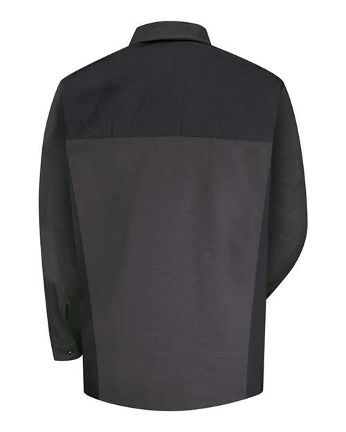 Red Kap SP18 Men's Motorsports Shirt - Charcoal/ Black - back