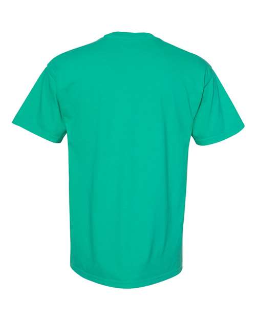 Comfort Colors 6030 Unisex Garment-Dyed Heavyweight Pocket T-Shirt - Island Green - back