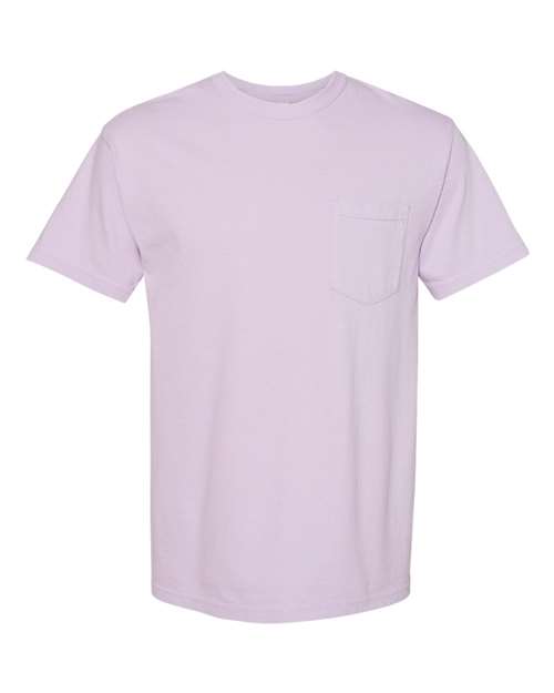 Comfort Colors 6030 Unisex Garment-Dyed Heavyweight Pocket T-Shirt - Orchid - front