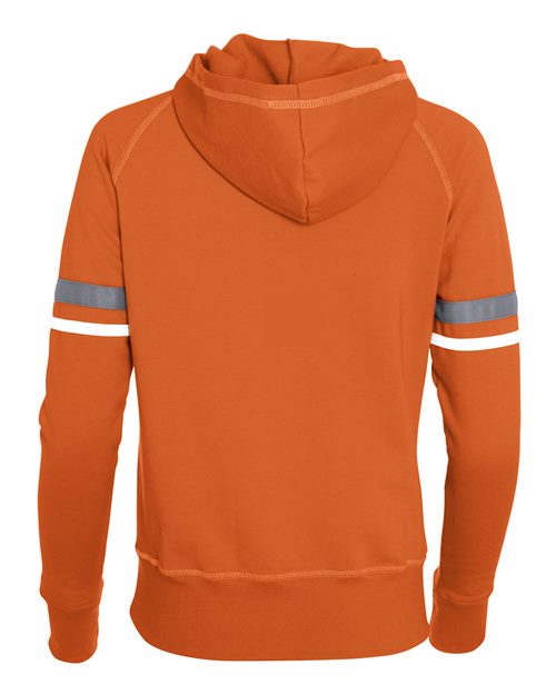 Augusta Sportswear 5440 Women's Spry Hooded Sweatshirt - Orange/ White/ Graphite - back