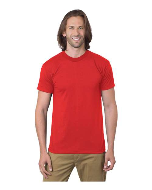 Bayside 1701 Unisex USA-Made 50/50 T-Shirt - Red - front