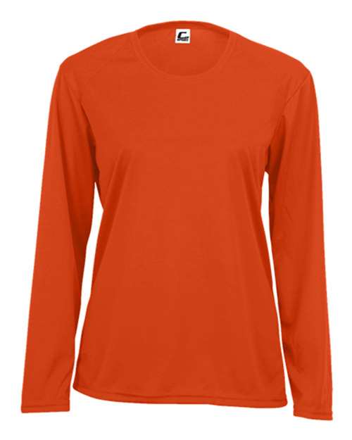C2 Sport 5604 Women's Performance Long Sleeve T-Shirt - Burnt Orange - front