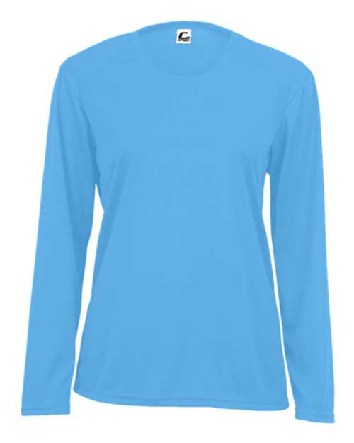 C2 Sport 5604 Women's Performance Long Sleeve T-Shirt - Columbia Blue - front