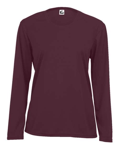 C2 Sport 5604 Women's Performance Long Sleeve T-Shirt - Maroon - front