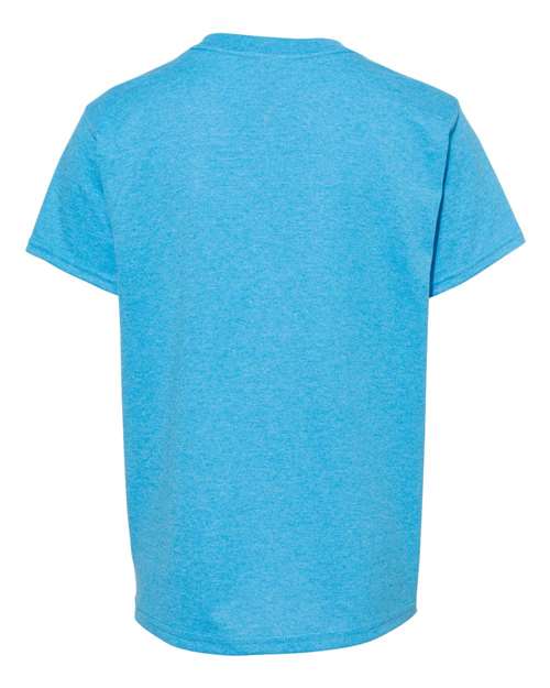 Gildan 5000B Youth Heavy Cotton™ T-Shirt - Heather Sapphire - back