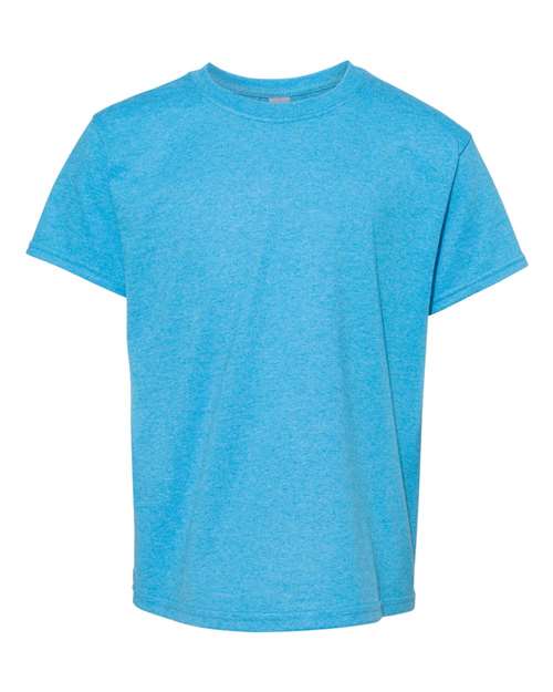 Gildan 5000B Youth Heavy Cotton™ T-Shirt - Heather Sapphire - front