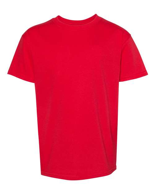 Hanes 5480 Youth Essential-T T-Shirt - Athletic Red - front