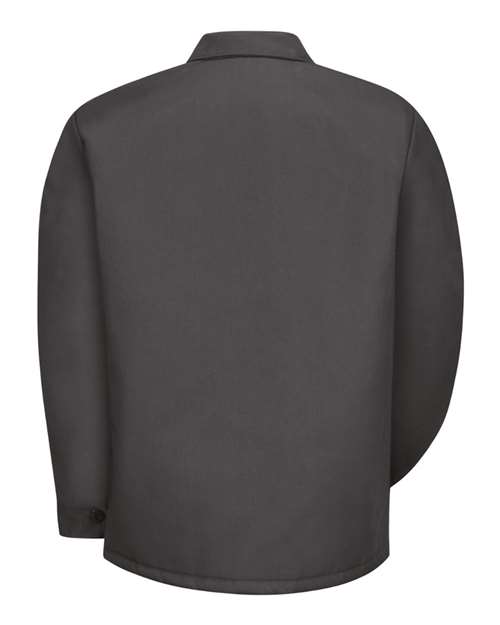 Red Kap JT50T Men's Tall Perma-Lined Panel Jacket - Charcoal - back