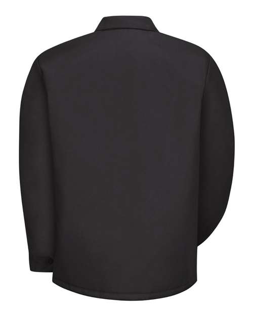 Red Kap JT50T Men's Tall Perma-Lined Panel Jacket - Black - back