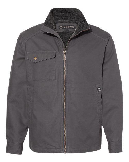 DRI DUCK 5037 Men's Endeavor Canyon Cloth™ Canvas Jacket with Sherpa Lining - Charcoal - front