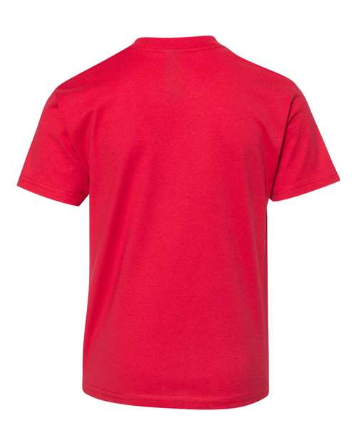 Hanes 498Y Youth Perfect-T T-Shirt - Athletic Red - back