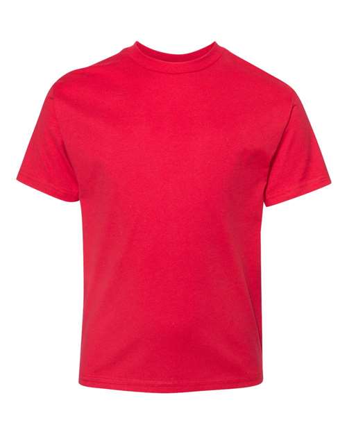 Hanes 498Y Youth Perfect-T T-Shirt - Athletic Red - front