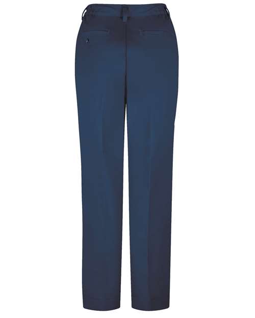 Red Kap PT61 Women's Elastic Insert Work Pants - Navy - Unhemmed - back