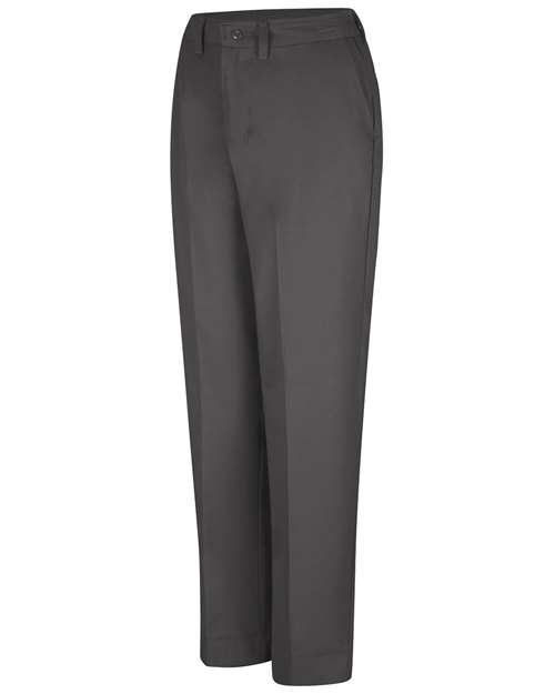Red Kap PT61 Women's Elastic Insert Work Pants - Charcoal - Unhemmed - front