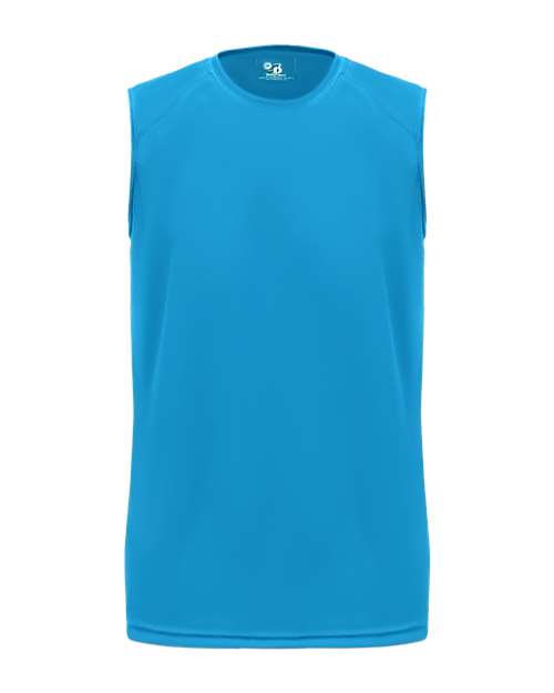 Badger 2130 Youth B-Core Sleeveless T-Shirt - Electric Blue - front