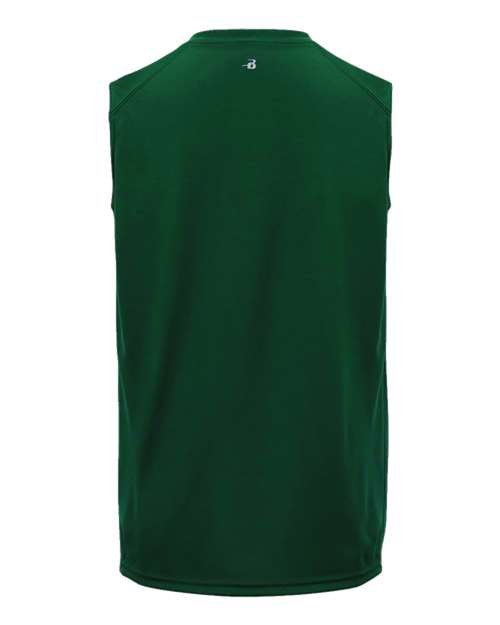 Badger 2130 Youth B-Core Sleeveless T-Shirt - Forest - back