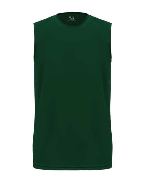 Badger 2130 Youth B-Core Sleeveless T-Shirt - Forest - front