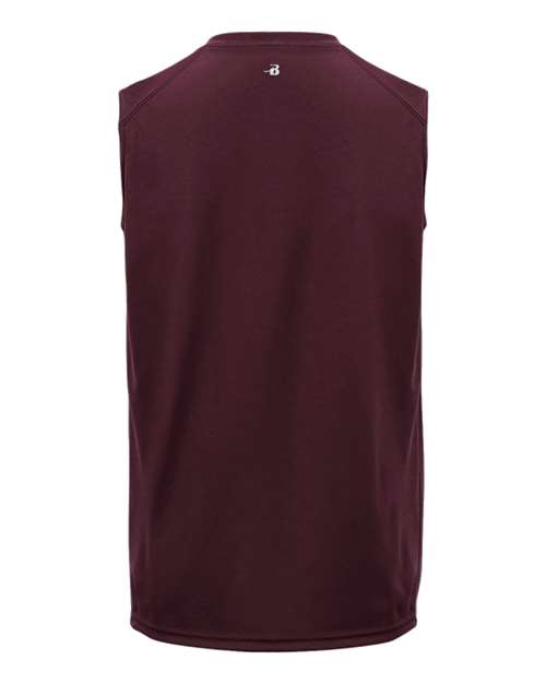 Badger 2130 Youth B-Core Sleeveless T-Shirt - Maroon - back