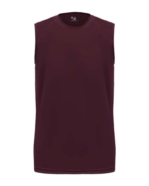 Badger 2130 Youth B-Core Sleeveless T-Shirt - Maroon - front