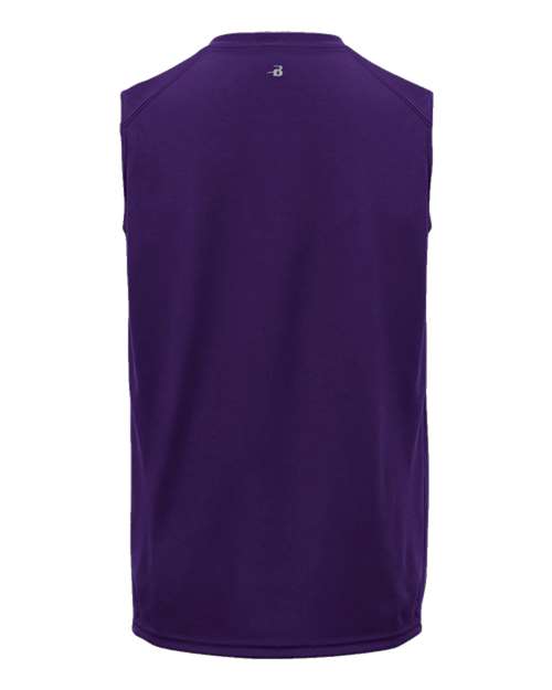 Badger 2130 Youth B-Core Sleeveless T-Shirt - Purple - back