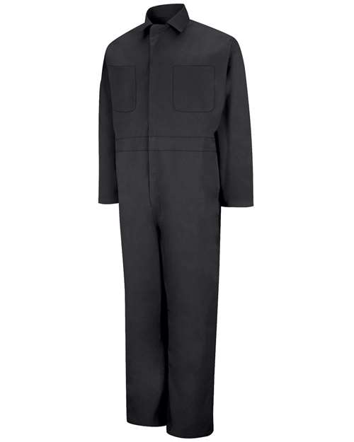 Red Kap CT10T Men's Tall Twill Action Back Coverall - Black - front