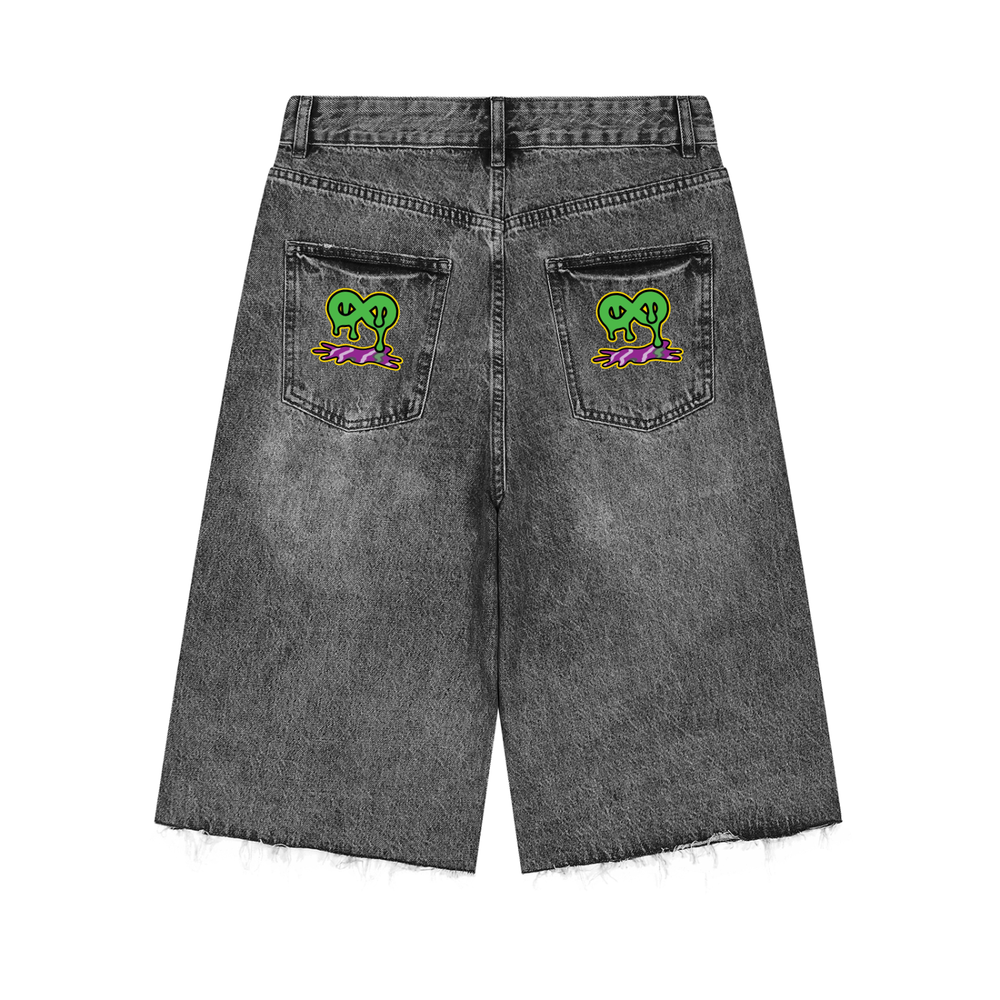 Men’s Vintage Wide Leg Denim Shorts