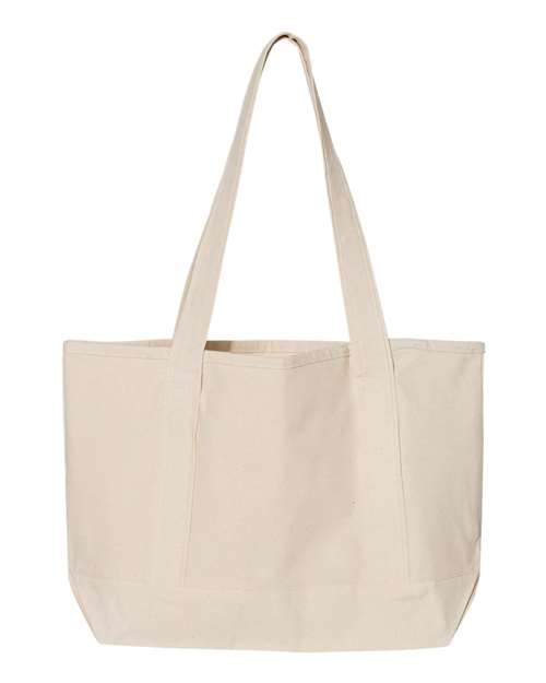 Q-Tees Q125800 20L Small Deluxe Tote - Natural/ Natural - back