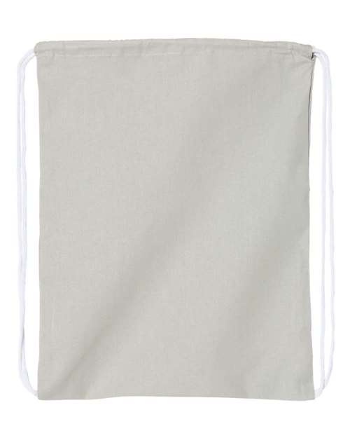 Q-Tees Q4500 Economical Cotton Drawstring Bag - Grey - back