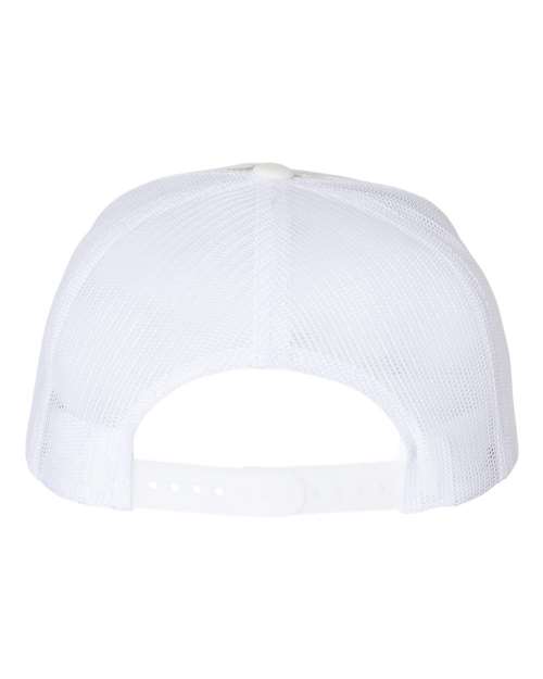 YP Classics 6006 Classic Five-Panel Trucker Cap - Multicam Alpine/ White - back