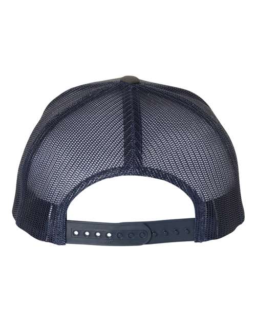YP Classics 6606 Retro Trucker Cap - Charcoal/ Navy - back
