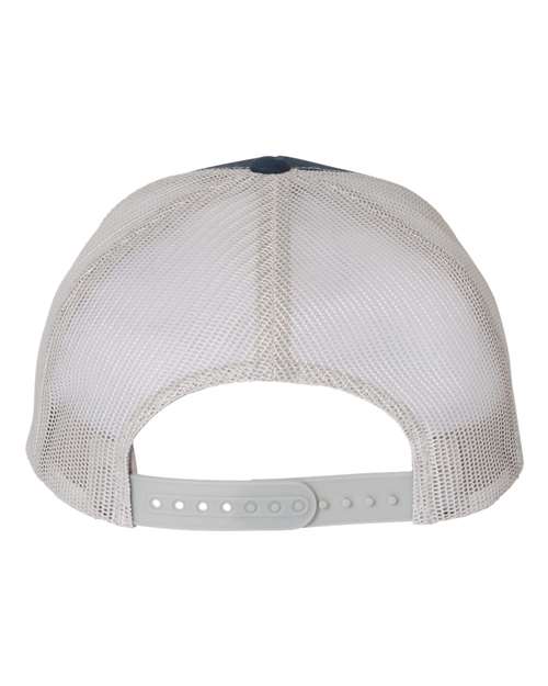 YP Classics 6606 Retro Trucker Cap - Navy/ Silver - back