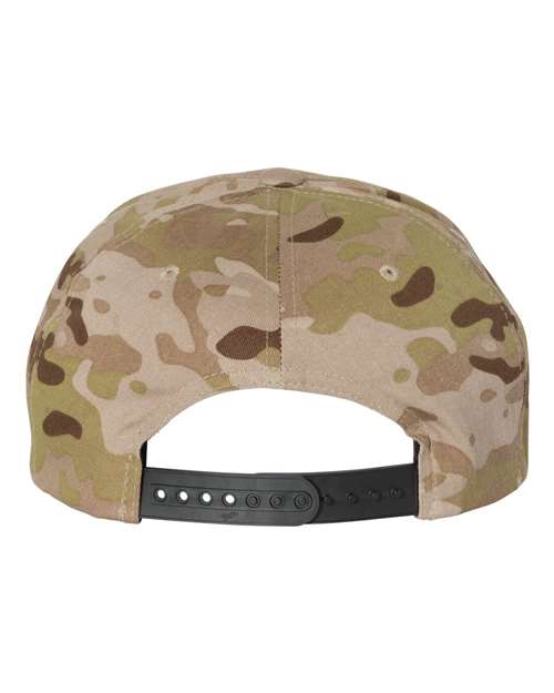 YP Classics 6089M Premium Flat Bill Snapback Cap - Multicam Arid - back