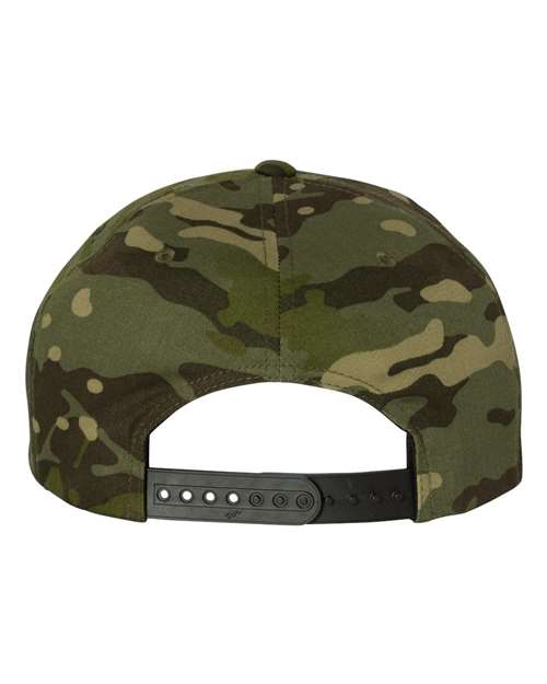 YP Classics 6089M Premium Flat Bill Snapback Cap - Multicam Tropic - back