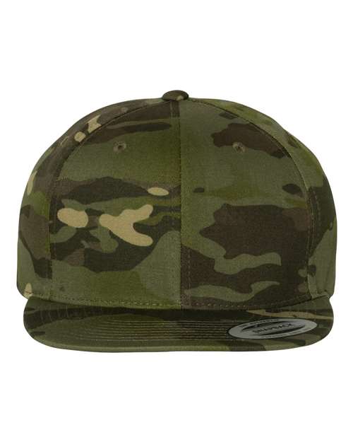 YP Classics 6089M Premium Flat Bill Snapback Cap - Multicam Tropic - front