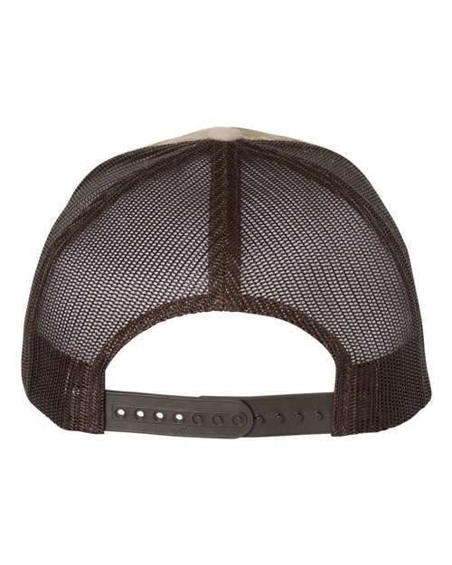 YP Classics 6606 Retro Trucker Cap - Multicam Arid/ Brown - back