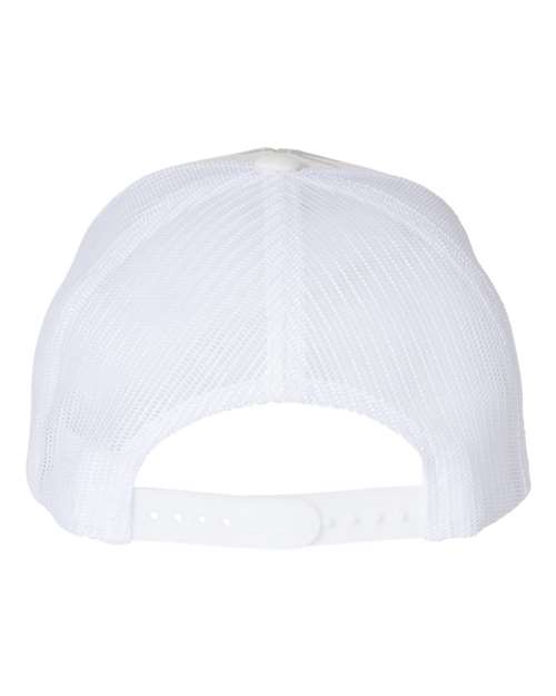 YP Classics 6606 Retro Trucker Cap - Multicam Alpine/ White - back