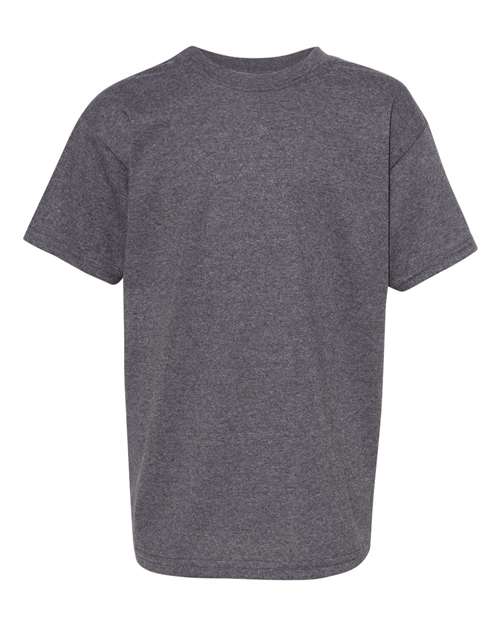 Hanes 5480 Youth Essential-T T-Shirt - Charcoal Heather - front