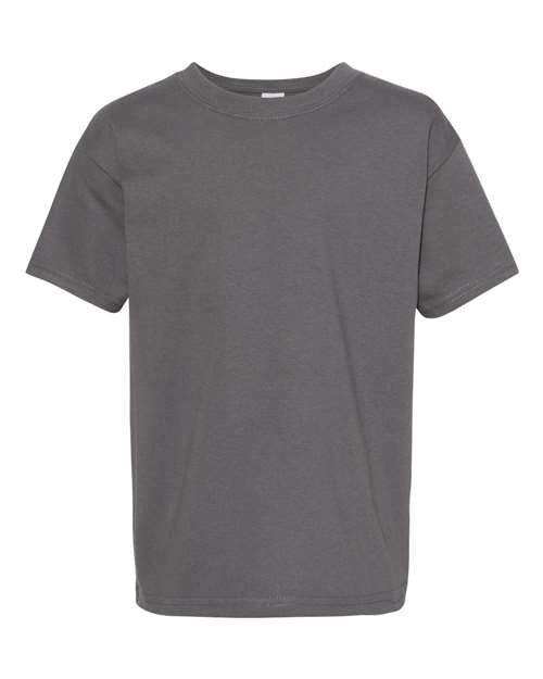 Hanes 5480 Youth Essential-T T-Shirt - Smoke Grey - front