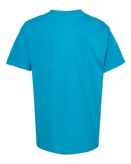 Hanes 5480 Youth Essential-T T-Shirt - Teal - back