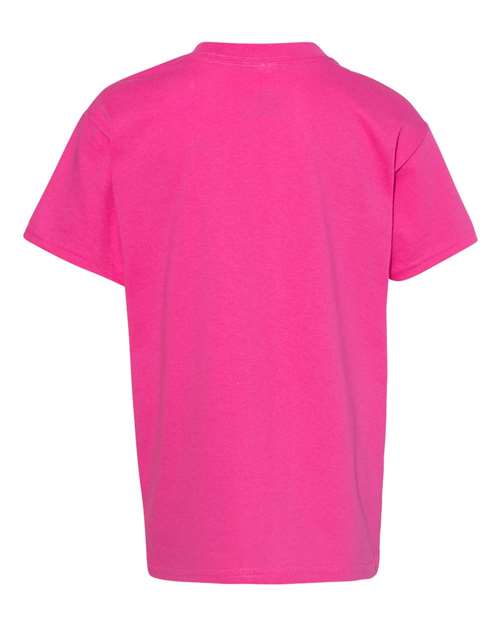 Hanes 5480 Youth Essential-T T-Shirt - Wow Pink - back